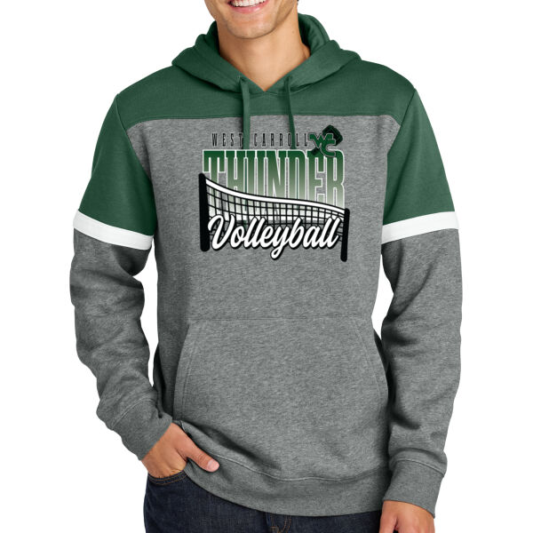 West Carroll JH Volleyball 2026 Logo 1 - Drive Fleece Colorblock Hoodie Thumbnail
