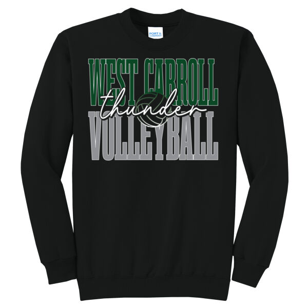 West Carroll JH Volleyball 2026 Logo 2 - Core Fleece Crewneck Sweatshirt Thumbnail
