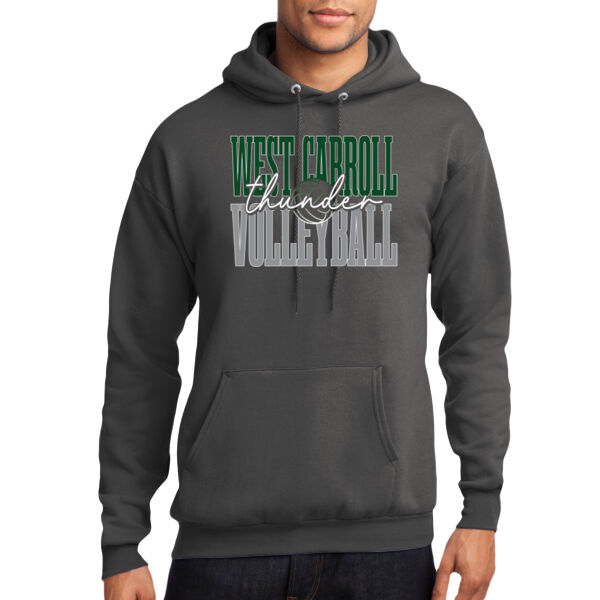 West Carroll JH Volleyball 2026 Logo 2 - Core Fleece Pullover Hooded Sweatshirt Thumbnail