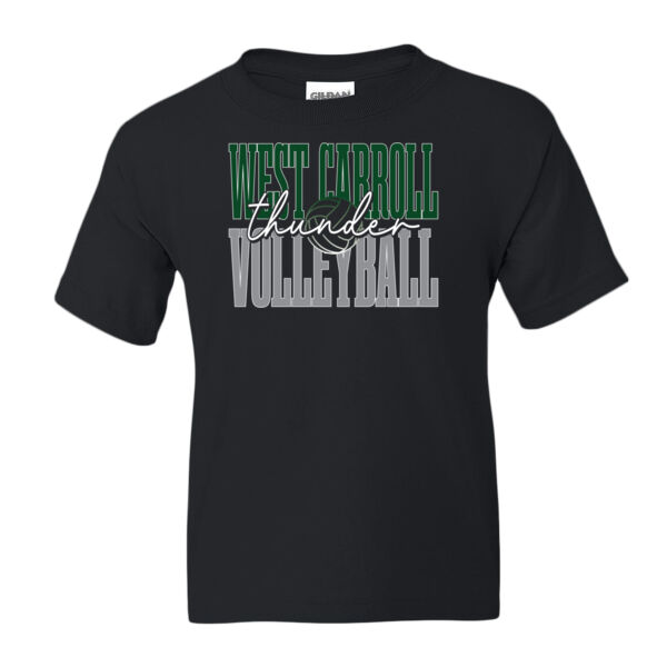 West Carroll JH Volleyball 2026 Logo 2 - DryBlend® Youth T-Shirt Thumbnail