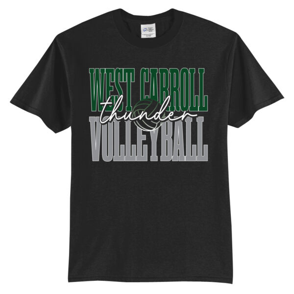 West Carroll JH Volleyball 2026 Logo 2 - Tall Core Blend Tee Thumbnail