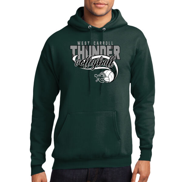 West Carroll JH Volleyball 2026 Logo 3 - Core Fleece Pullover Hooded Sweatshirt Thumbnail