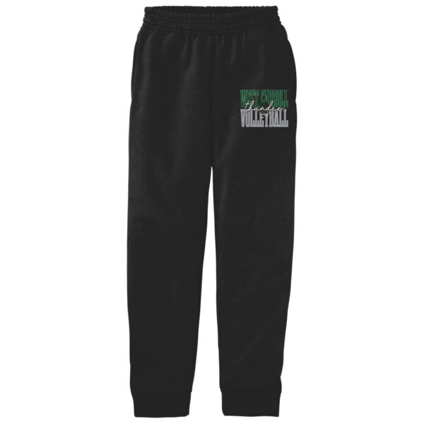 West Carroll JH Volleyball 2026 Logo 2 - Youth Core Fleece Jogger Thumbnail